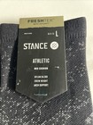 New Stance Designer Mens Athletic Performance Cush Crew Cut Socks  Size L Black
