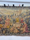 Vintage Fabulous French Aubusson Style Pictorial Figurative Tapestry Wall Hang
