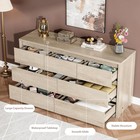 7 Drawer Dresser For Bedroom  Wide Modern Chest Of Drawers  Large Wood Dresser