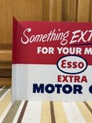 Esso Flange Sign Tiger Gas Oil Garage Double Sided Vintage Style Wall Decor