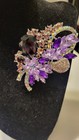 Rhinestone Vintage Brooch- Purple