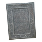 Vintage Old Antique Copper Bird Figure Design Embossed Silver Plated Plate  tray