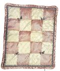 Peanutshell Bella 3 Piece Baby Girl Crib Bedding Set Pink Ivory Gray Crinkled