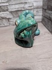 Vtg 5 75 x9  Art Pottery Lounging Reclining Frog Sculpture Toad Figurine Statue