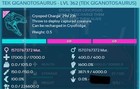 Top Stats 1600 Melee Cc Tek Giga Ark Survival Ascended Pve Asa Cotton Candy