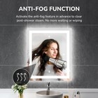 32x24   Led Bathroom Mirror Wall Vanity Mirror Dimmable Anti-fog Tempered Glass