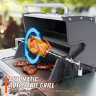 Universal Grill Rotisserie Kit Bbq Roaster 32  39  Spit Rod Electric Motor