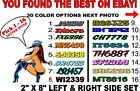 Snowmobile Registration Atv Numbers 2 Color Decal Sticker Sled Custom Number 