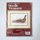 Vintage Needle Treasures Pheasant Pair Cross Stitch Kit 1982 Hunting Cabin