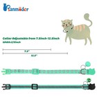 2 Pack Reflective Cat Collar Breakaway With Bell personalized Kitten Collars    