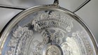 Wilcox Quadruple Silver Plate Pedestal Brides Fruit Basket Floral Birds Scroll