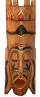 Vintage Hand Carved Large Wooden Tribal Totem Mask 40 X 6 Wall Decor