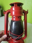 Vintage Dietz Little Wizard Red Lantern With Red Glass Globe Farmhouse Vtg