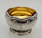 Tiffany   Co Sterling Silver Wave Edge Open Salt Cellar  - 97714