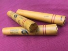Set Of 3 Inert  Dynamite Sticks With Ad Copies For Coal Mining History Display