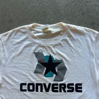 Vintage 90s Converse All Star Shirt Size Large White Chuck Taylor Usa Made