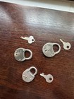 3 -old  Locks 1-gygle And 1 Corbin   1 Slymaker 3- Small Padlocks With Keys