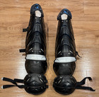 All-star Catcher s Shin Guards Lg121657 Black Adult Size Patella Gel Knee Savers