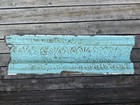 Salvaged Antique Blue Tin Ceiling Moldings Panels Greek Fan Pattern Reclaimed