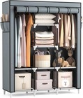 Portable Wardrobe Storage Closet Non Woven Fabric Cover Bedroom Dorm Clothes