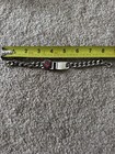 Nra Lifetime Member Curb Chain Bracelet With Emblem Silver Plated 