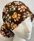 Paw Print Medical Ponytail Pouch Surgery  Scrub Cap Veterinary Hat