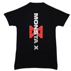 Monsta X T Shirt K-pop Men s Size L Black Starship Korean Dual Sided Graphics