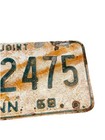 1968 Tennessee License Plate Sm-2475 Joint Tag Rustic