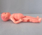 Boy Doll Royal Japan Celluloid Jointed 7 1 2  Toy Fleur-de-lis Logo Vintage 