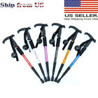 2pcs Retractable Straight Posture Cane Walking Stick Travel Trekking Pole Usa