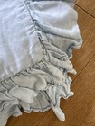 Pottery Barn Kids Twin Size Pale Blue Ruffled  Duvet Cover Set 2 Pcs