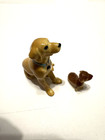 Miniature Golden Retriever And Puppy By Maureen Love Made In England 1971