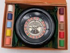 Vintage E s  Lowe Roulette Game Set 1941 Complete W  Wheel Felt Chips Book 