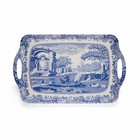 Pimpernel Spode Blue Italian Large Melamine Handled Serving Tray - 18 9  X 11 6 