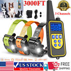 3000 Ft Remote Dog Shock Training Collar Rechargeable Waterproof Pet Trainer New