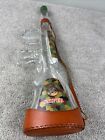 Vintage Sniper Vodka Machine Gun 20    Glass Liquor Empty Bottle Decanter Leather