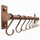 Kitchen Utensil Holder Hanger  Pot And Pan Rack Wall Mounted  1 Antique Copper