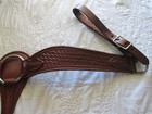 New Horse Size Brown Basket Weave Western Breast Collar Wide Roper Style