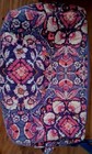 Vera Bradley Multicolor Floral Fabric Makeup Bag W  Zipper Handle