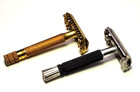 Vintage 1930s Gold Tone   1970s Gillette Safety Razor Package Lot