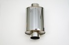 1320 Ultra Quiet Resonator Muffler Stainless Steel Universal 3 5  Inlet   Out