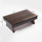 Wood Step Stool Portable Rectangle Bed Stool Small Step Ladder For Kitchen   Bat
