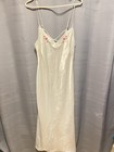 Victoria s Secret Vintage Gold Label Full Length Slip Nt Gown Satin White Size M