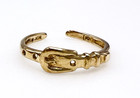 Signed Jcm Jacmel Mauritius 10k Gold Buckle Toe Ring Adjustable