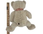 Fao Schwarz Teddy Bear 11  Plush Tan Peach Ribbon Red Foot Logo Stuffed Animal