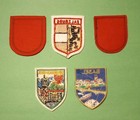 Lot Of 5 Vintage European Embroidered Vintage Travel Patches Sew On Souvenir
