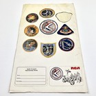 Vtg Nasa Space Decals Apollo Missions 7-15 Stickers W  Rca Launch Info Sheet    71