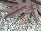 Antique Vintage Primitive Rusty Cultivator Thines  Great For Decor