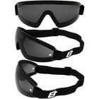 3 Skydive Goggles Skydiving Parachute Yellow Clear Smoke Lens