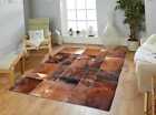 Handmade Natural Cowhide Rug real Hair-on Leather Patchwork Carpet guest Roomrug